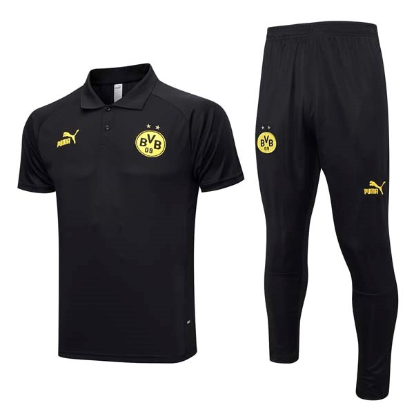 Polo Borussia Dortmund Conjunto Completo 2023/2024 Negro